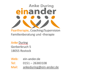 Logo von  Systemische Paartherapie, Beratung, Supervision und Coaching Rostock Anke During  einander
