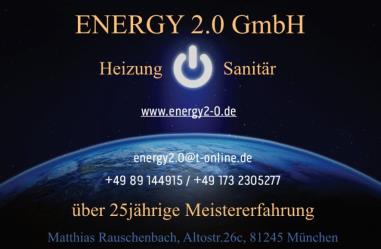 Firmenlogo ENERGY 2.0 GmbH, Ihr Partner für Heizung & Sanitär